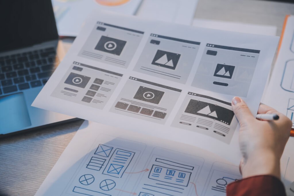 UX UI design process for modish mobile application and website .